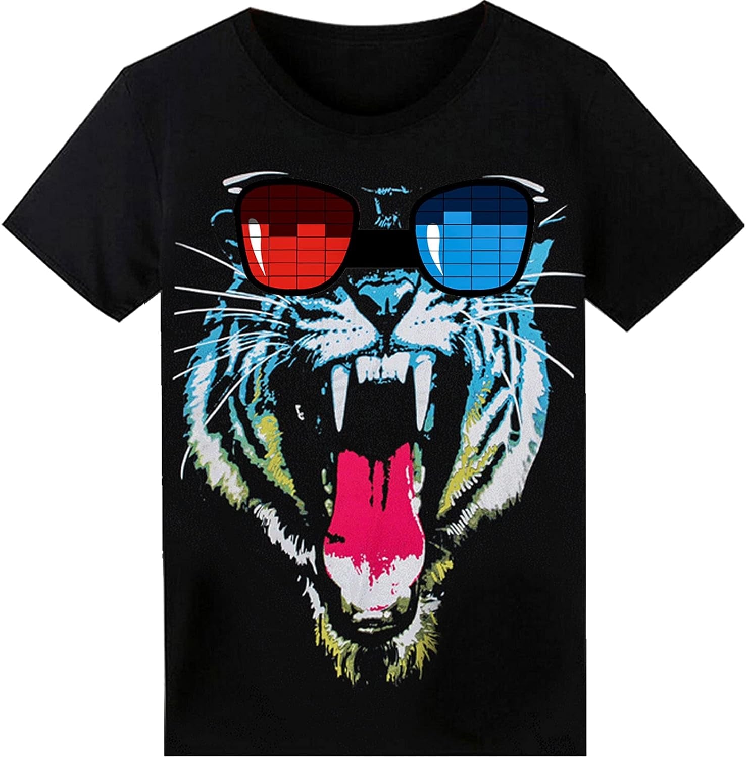 Sound-Activated LED T-Shirt with Equalizer Lights - Perfect for Parties!